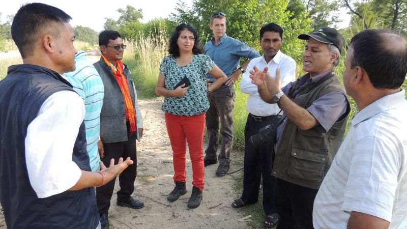 IWMI scientists meet with water stakeholders in Far West Nepal.