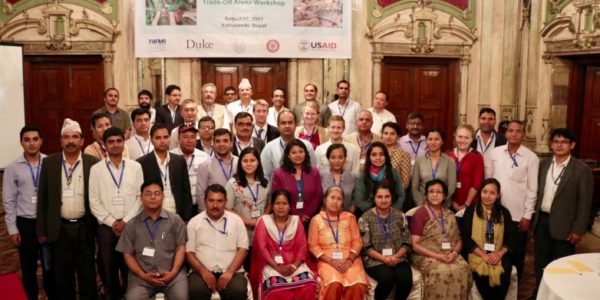Participants of the Trade-Off Arena workshop gather for a photo.